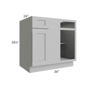 Shaker Gray Blind Corner Base Cabinet (L/R interchangeable)