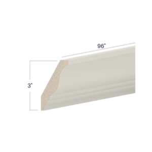 Charleston White - Decorative Crown Moulding - 2 3/8"D X 3 17/32"H X 96"W