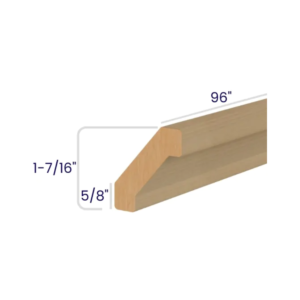 Slim White Oak Crown Molding