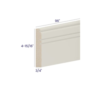 Charleston White - Furniture Base Moulding - 3/4"D X 4-1/2"H X 96"W