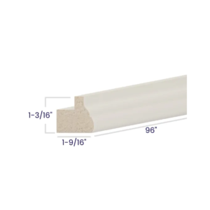 Charleston White - Light Rail Moulding - 2 1/4"H X 3/4"D X 96"W