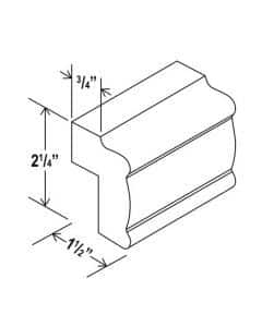 White Shaker Light Rail molding