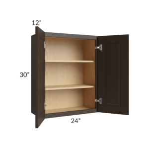 Shaker Espresso 30″ H Double Door Wall Cabinet