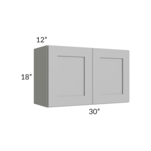 Shaker Gray 18″ H Double Door Wall Cabinet