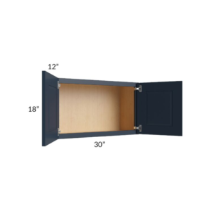 Shaker Navy Blue 18″ H Double Door Wall Cabinet