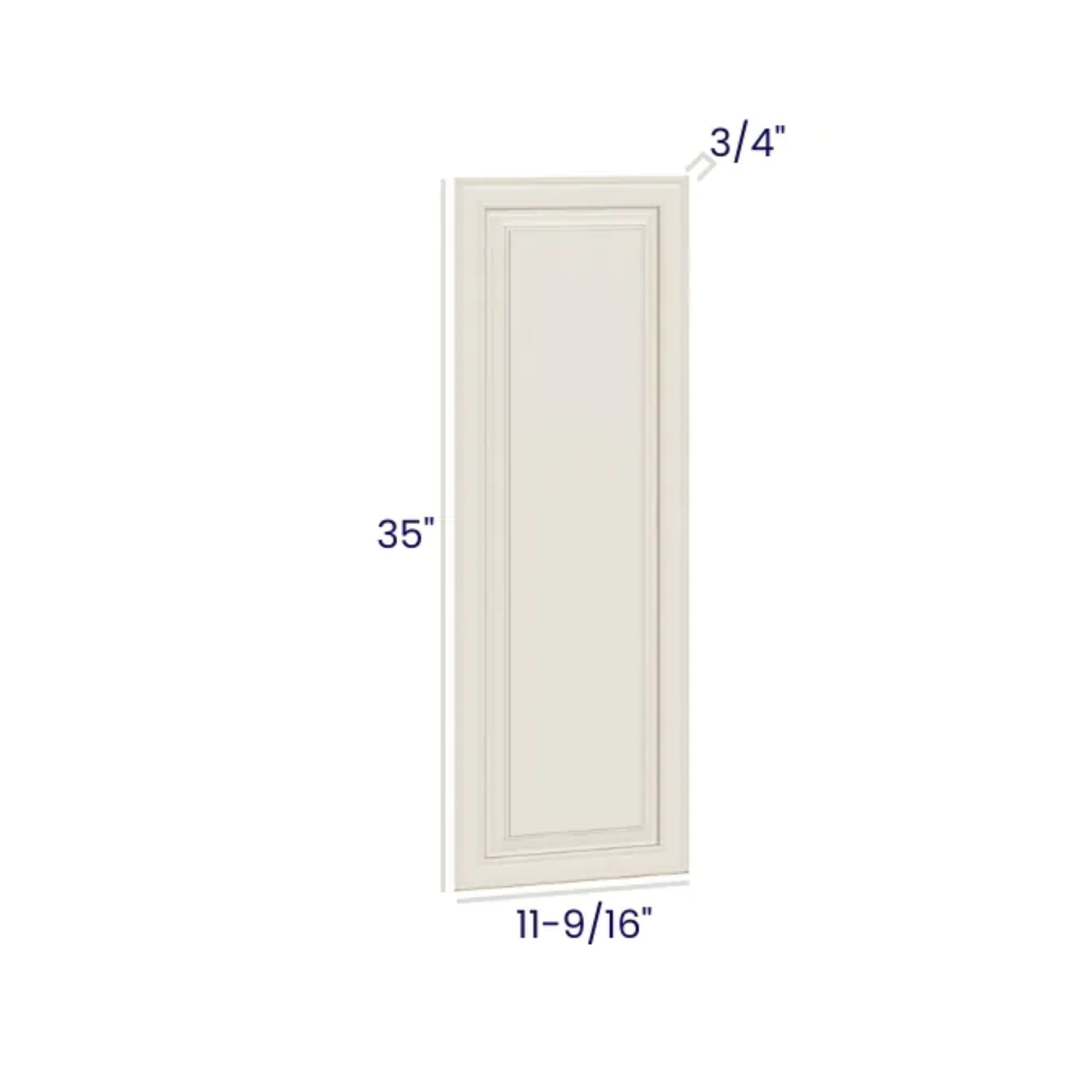 Charleston White - Wall Decorative Door Panel - 12-3/4"W X 35"H X 3/4"D