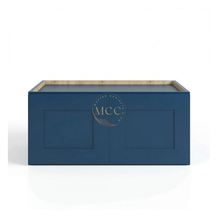 Shaker Navy Blue 30″ W Refrigerator Wall Cabinet 24″ Deep