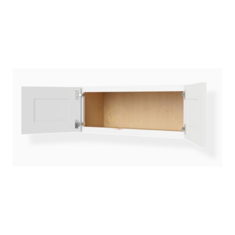 White Shaker 36″ W Refrigerator Wall Cabinet 24″ Deep