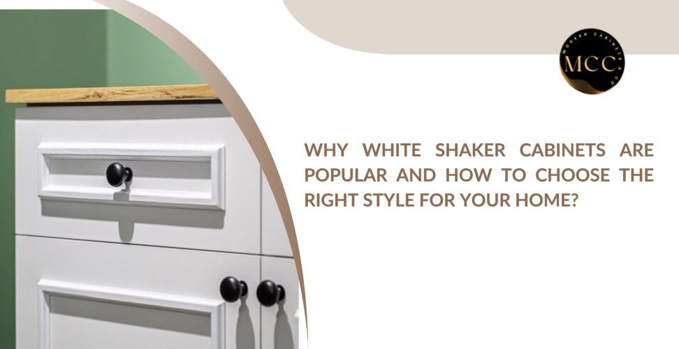 white shaker-style cabinets